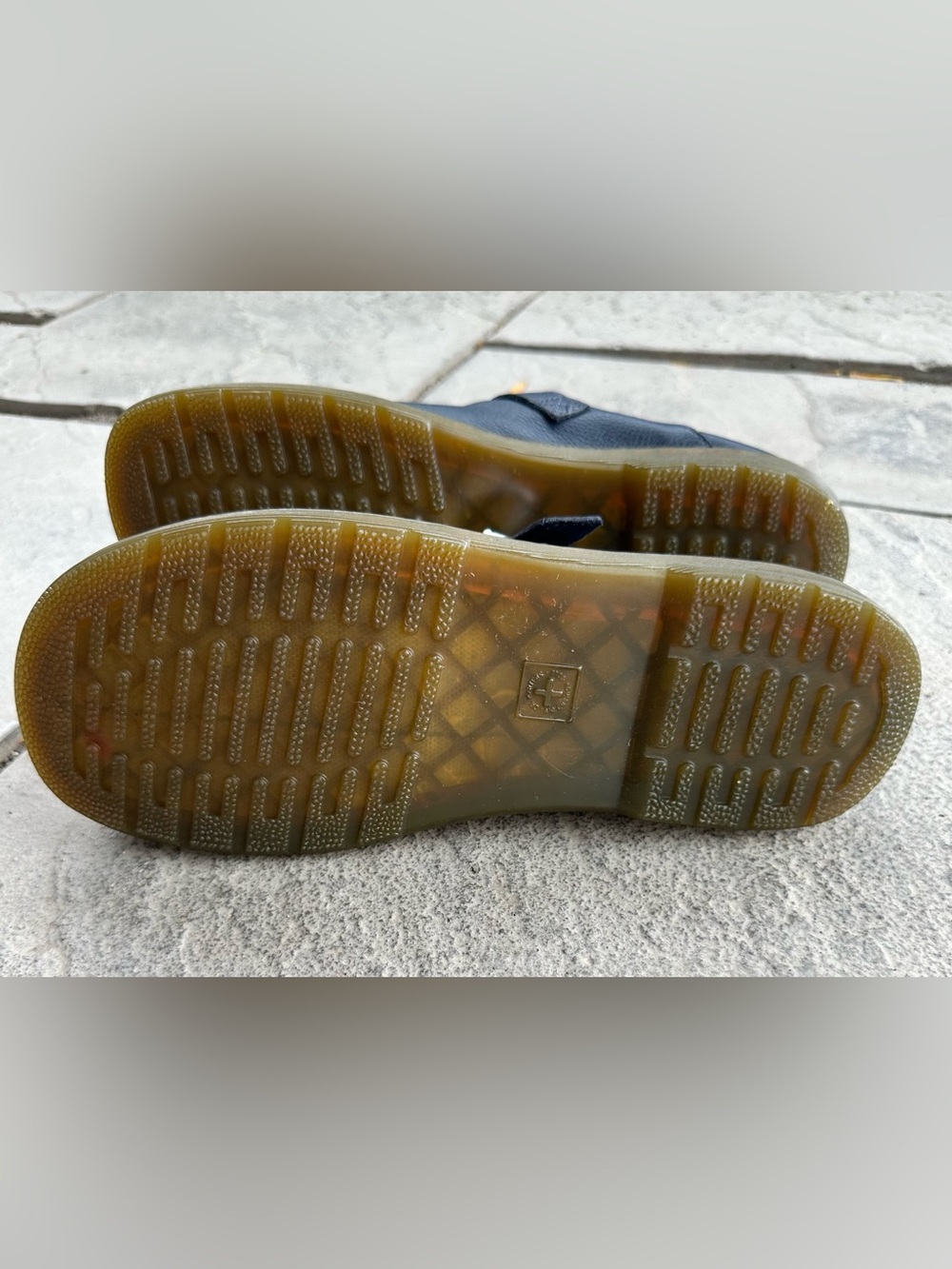EUC Dr. Martens Patricia Navy Leather Buckle Slip-On Loafers Women’s Size 10 - Picture 7 of 10